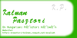 kalman pasztori business card